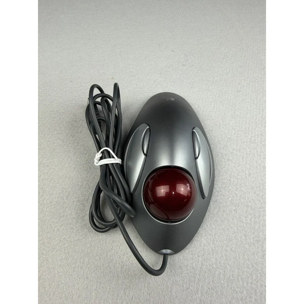 Logitech Trackman Marble Trackball Wired USB Mouse T-BC21   Tested - Works